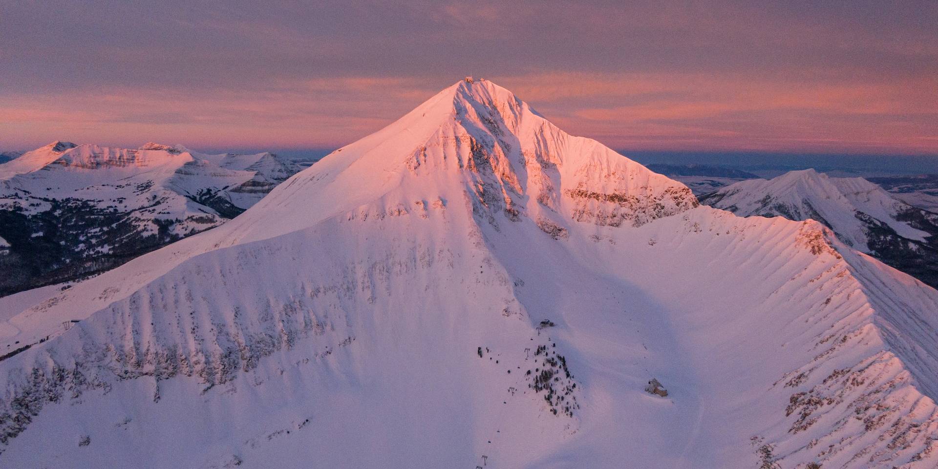 Lone Mountain in winter