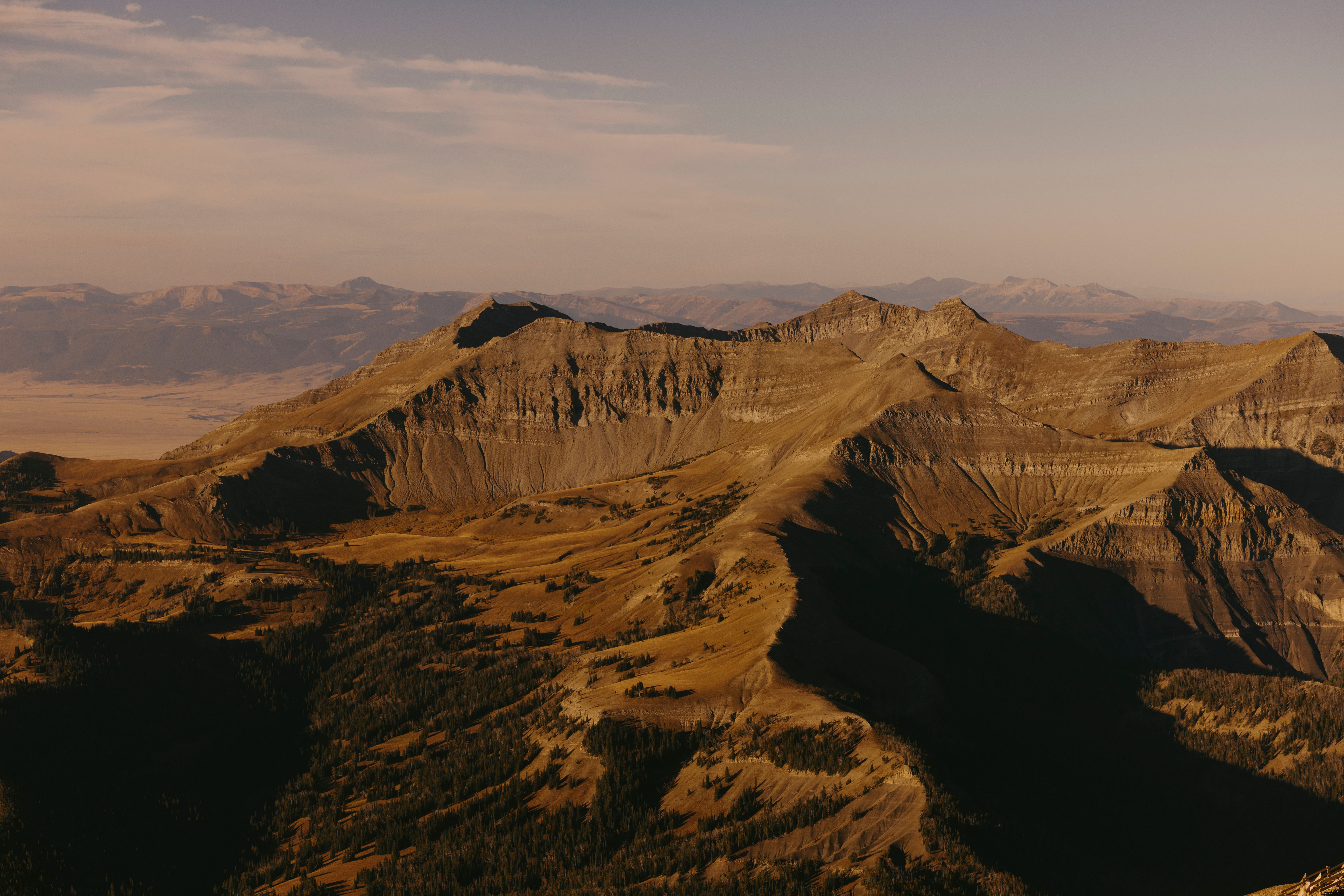 Mountain range in Big Sky