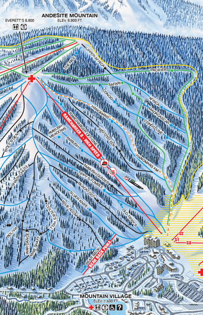 Map of Hangmans uphill route location