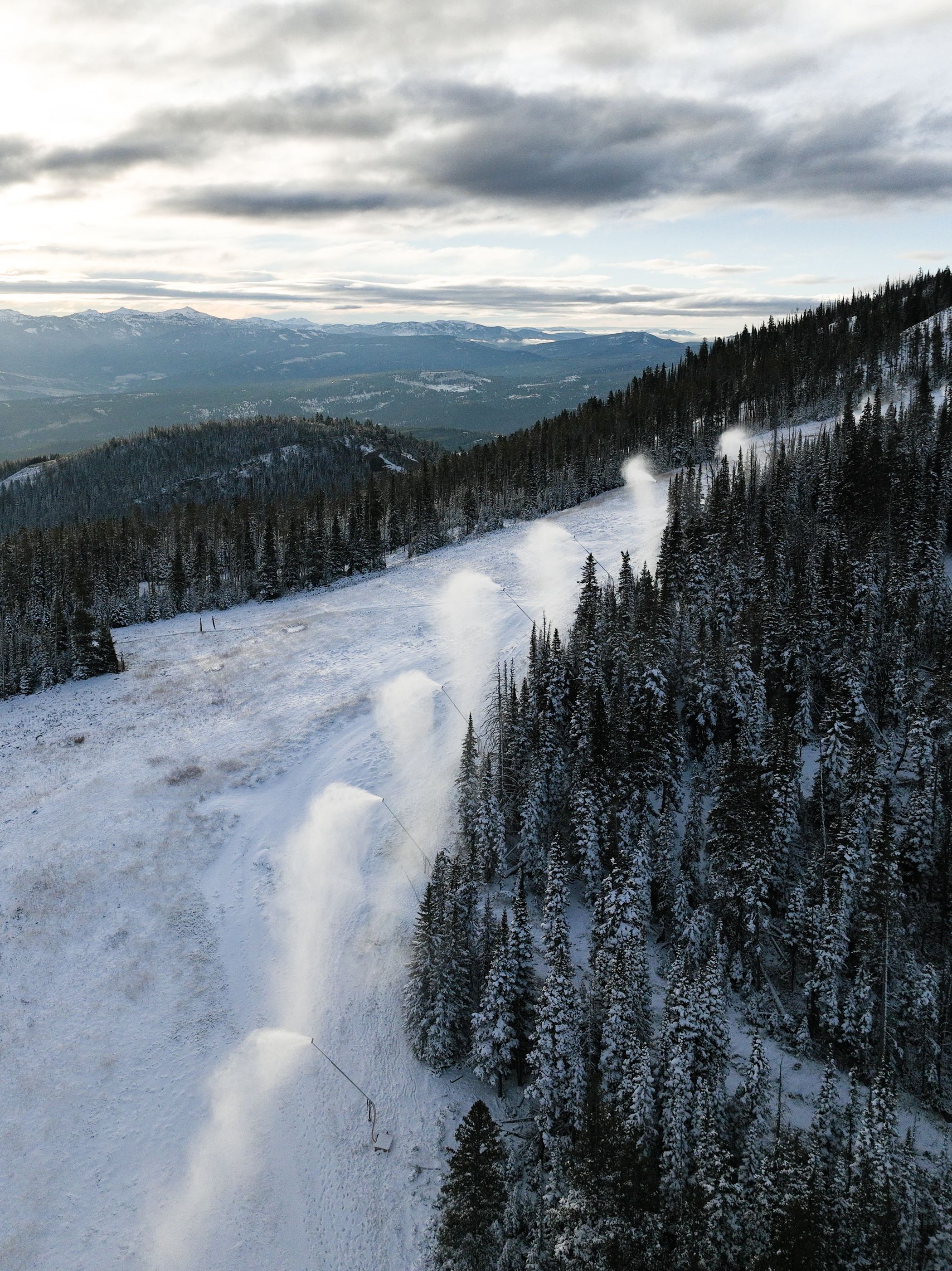 Snowmaking at Big Sky Resort