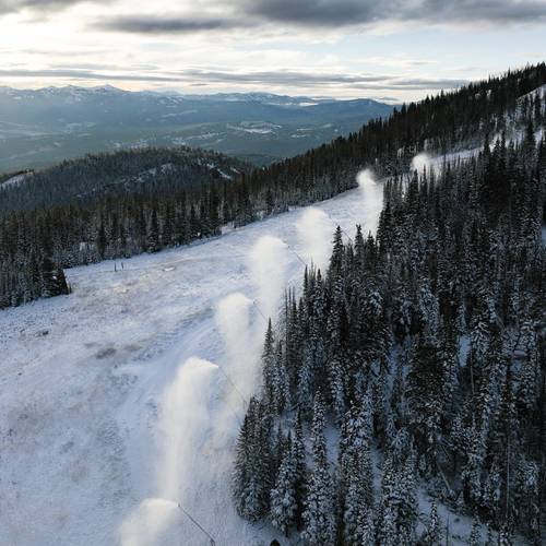 Snowmaking at Big Sky Resort