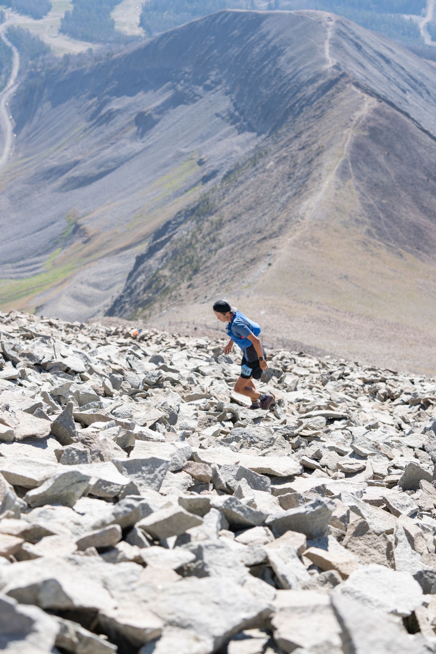 Hiker on Lone Mountain