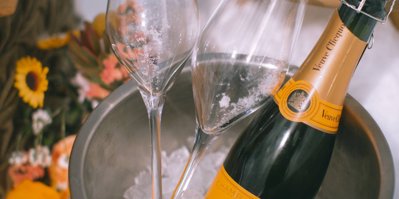 Champaign and wine glasses