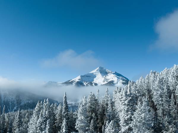 Lone Mountain in winter