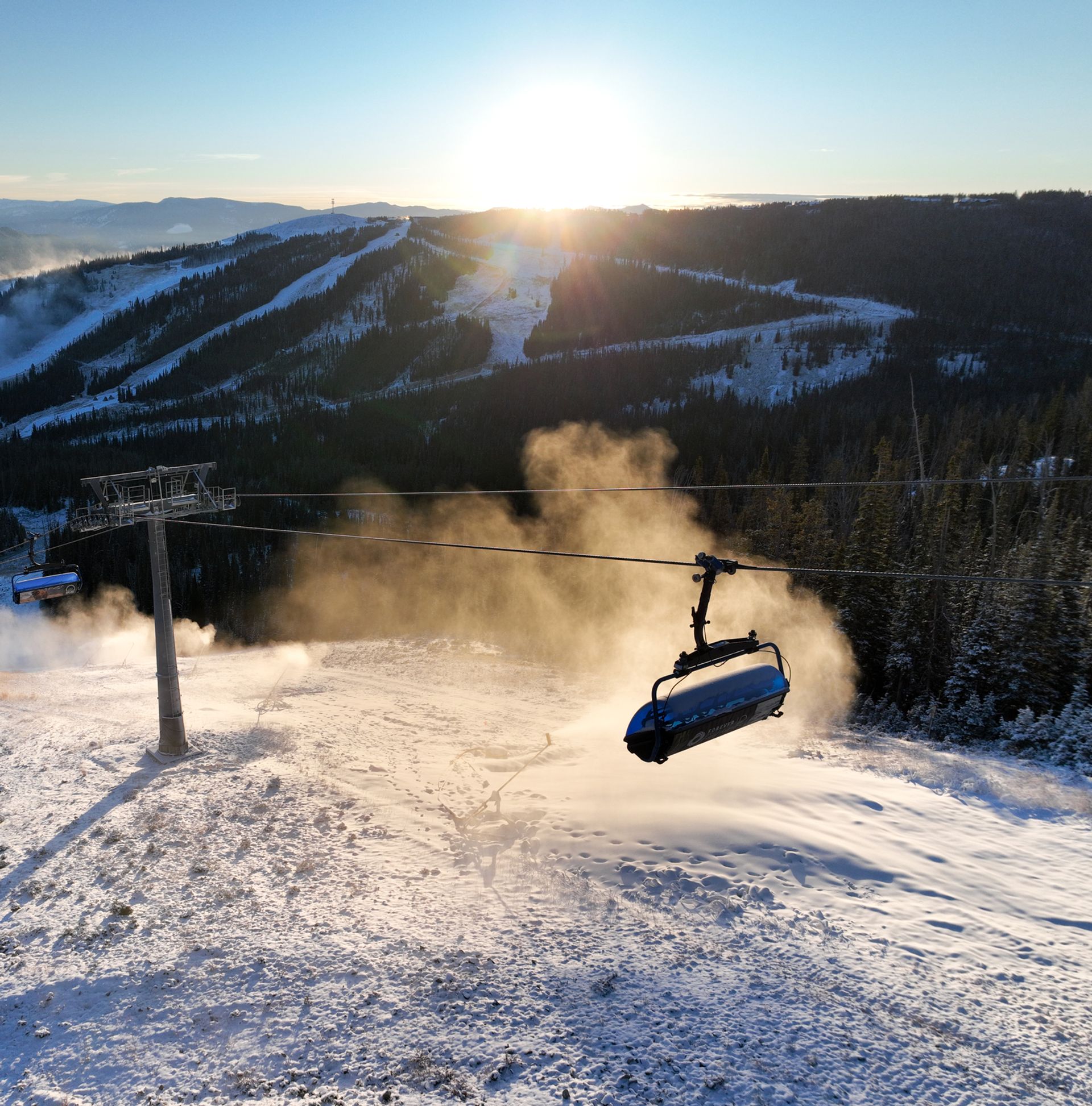 Snowmaking at Big Sky Resort