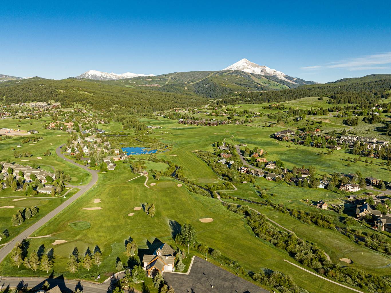 Aerial photo of the Big Sky Resort Golf Course