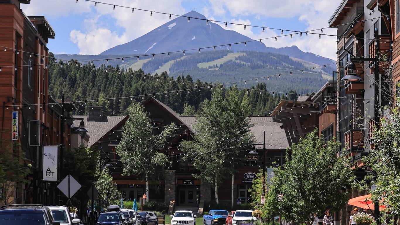 Big Sky Town Center in summer