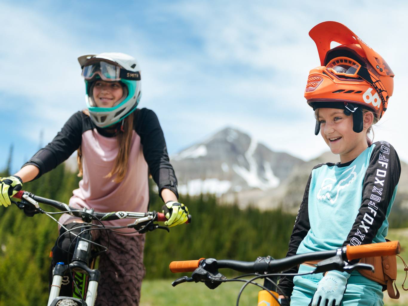 Kids mountain biking at Big Sky Resort