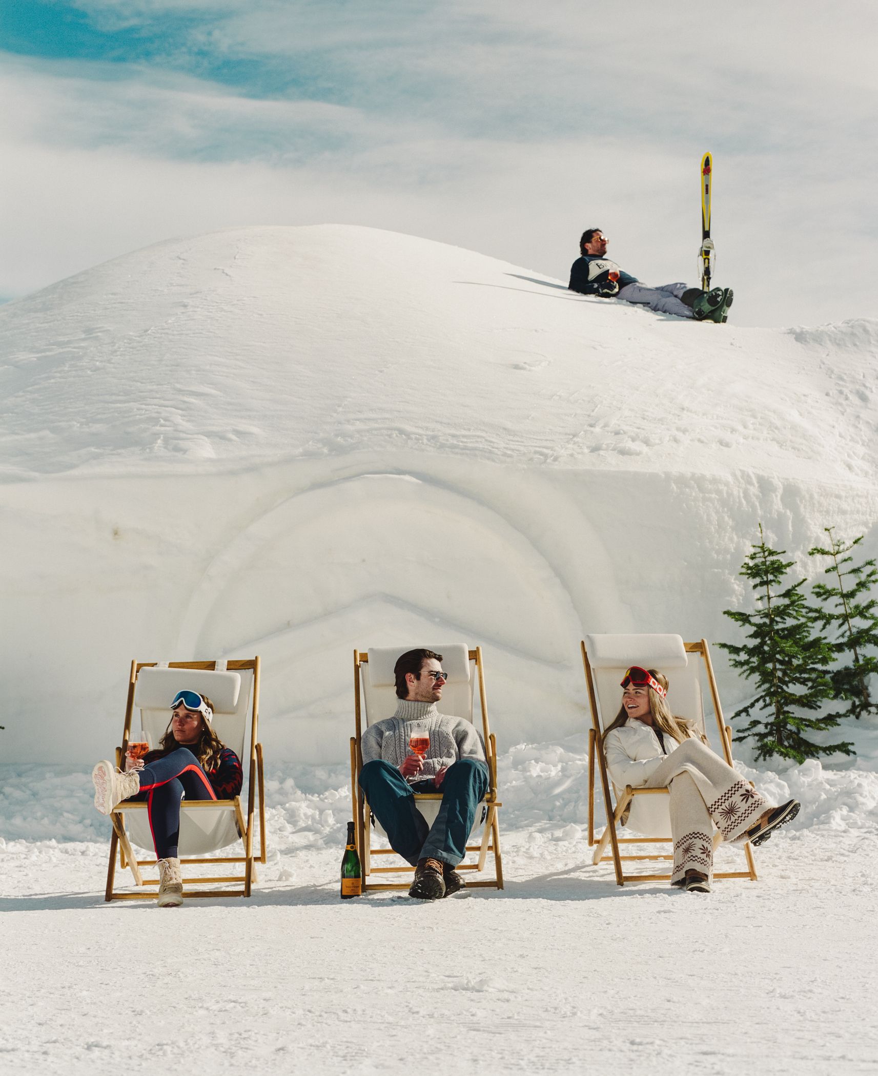 Skiers at the Iglu