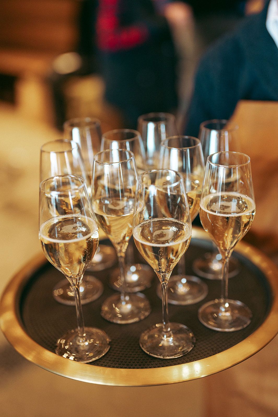 Champagne on a platter