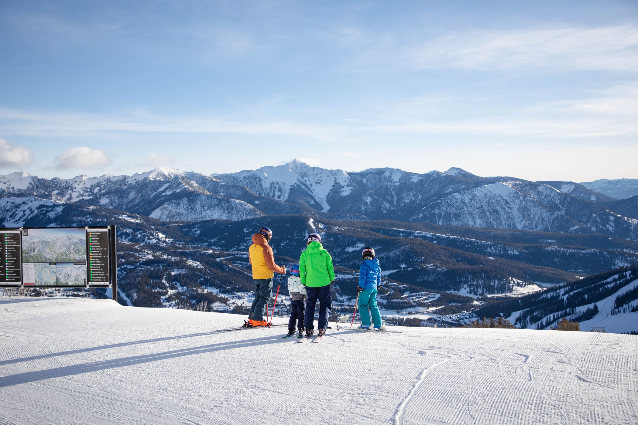 Family in ski gear at Big Sky Resort