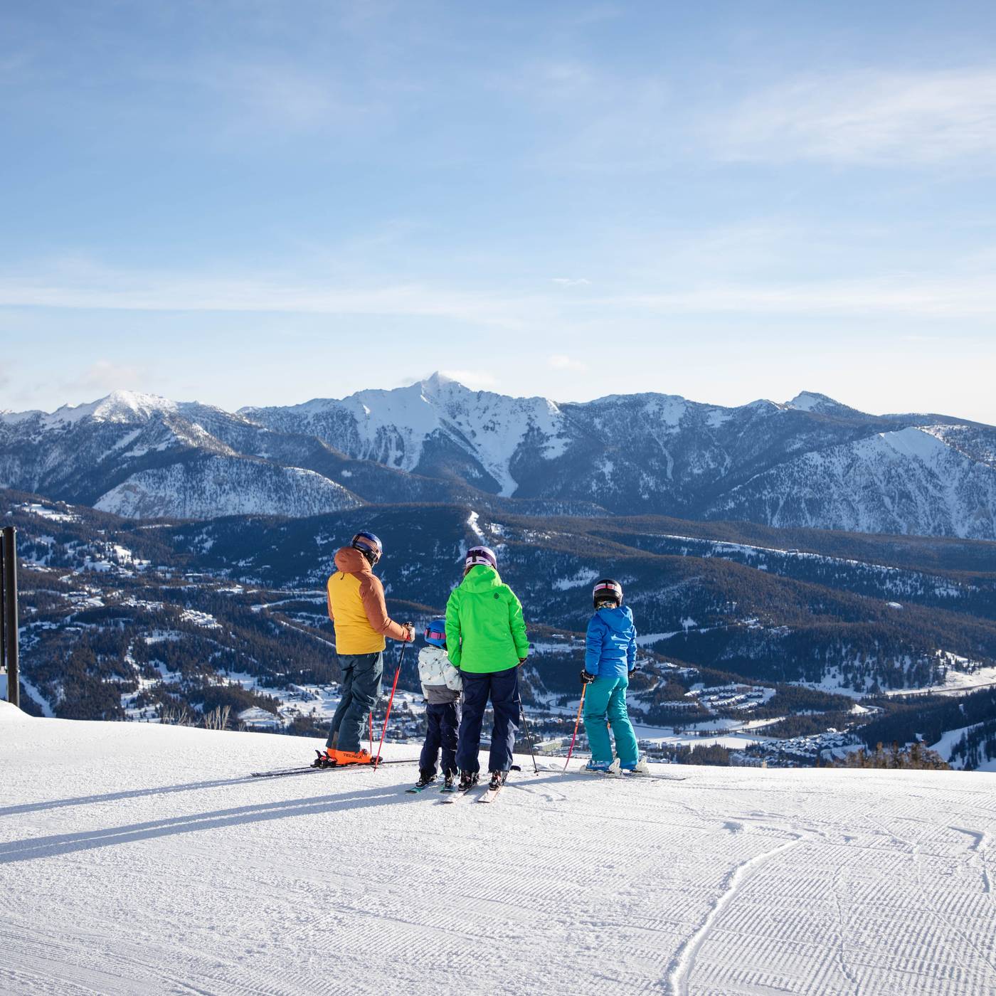 Family in ski gear at Big Sky Resort