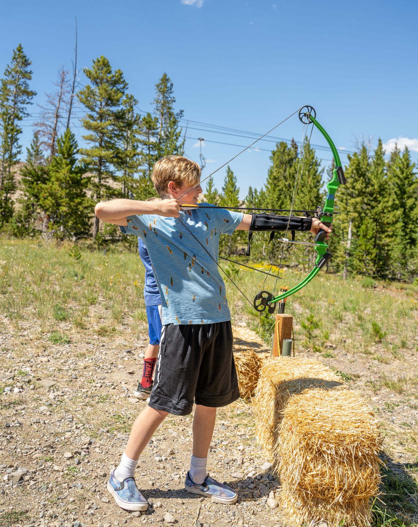 Child shooting a bow