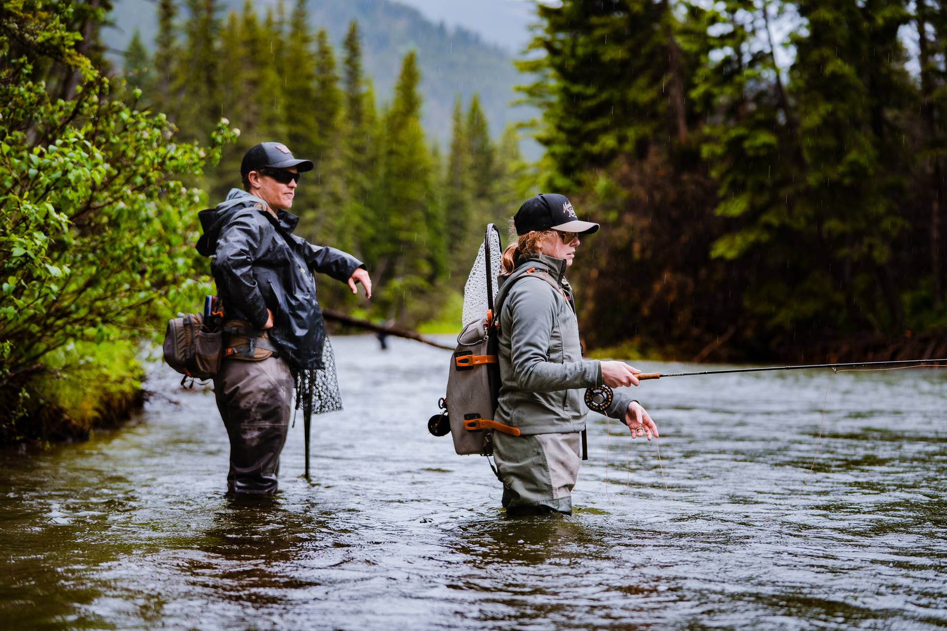 Fly fishers on the Gallatin River