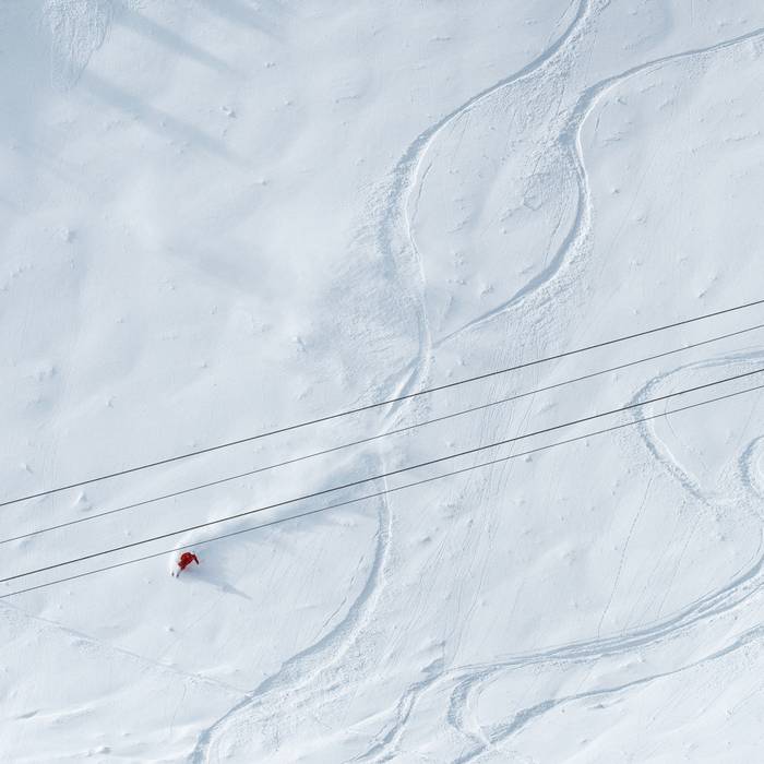 Skier in powder