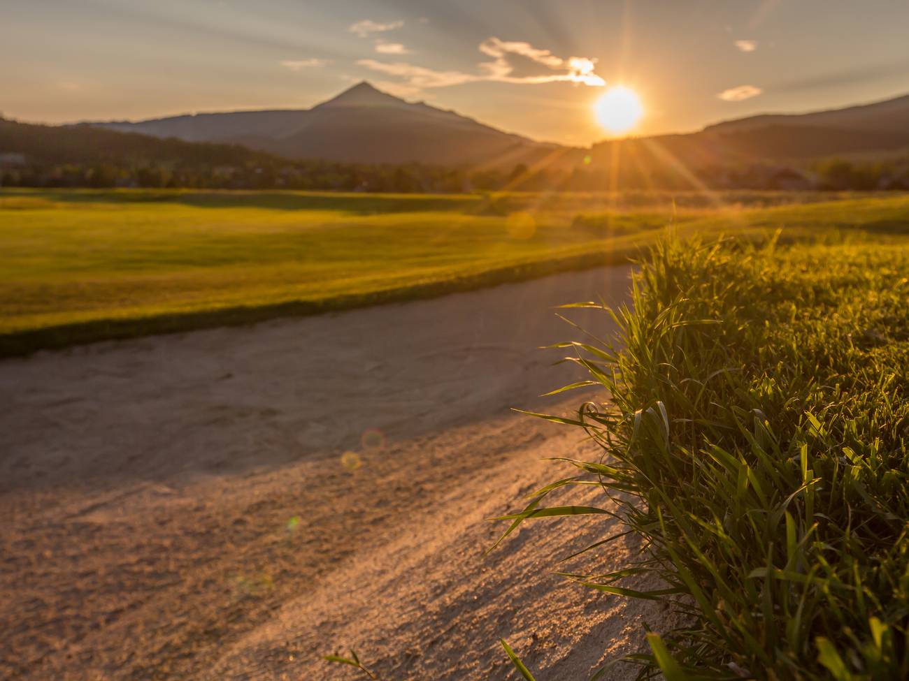 Big Sky Resort Golf Course at sunset