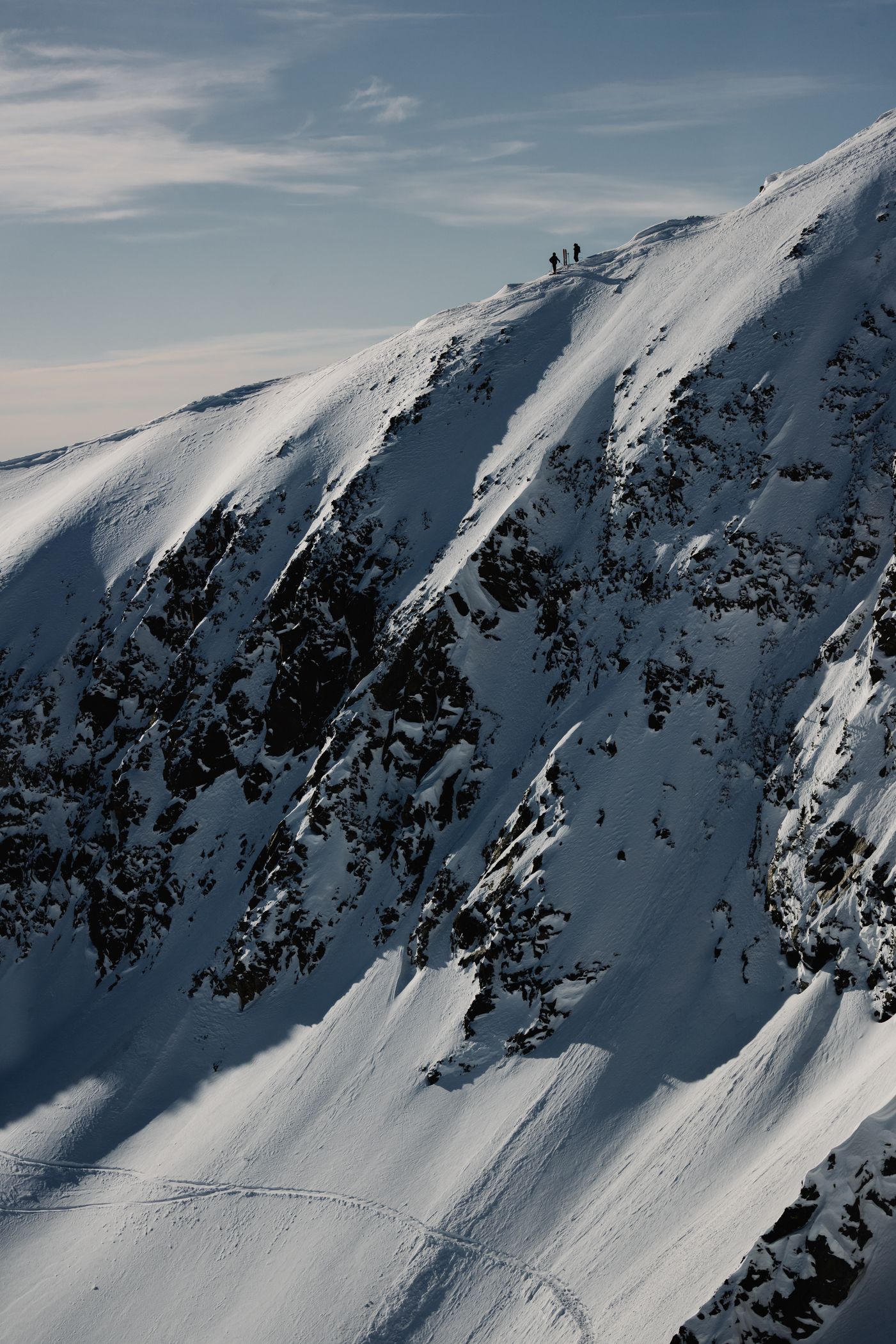 Cliffs covered in snow