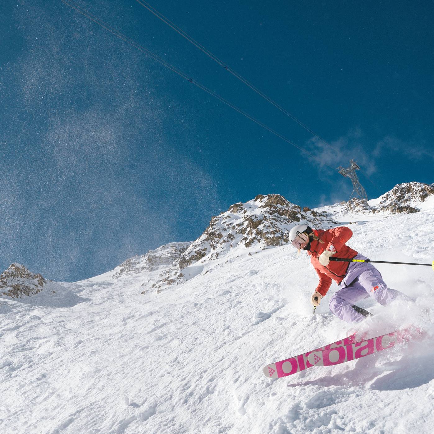 Skier in powder