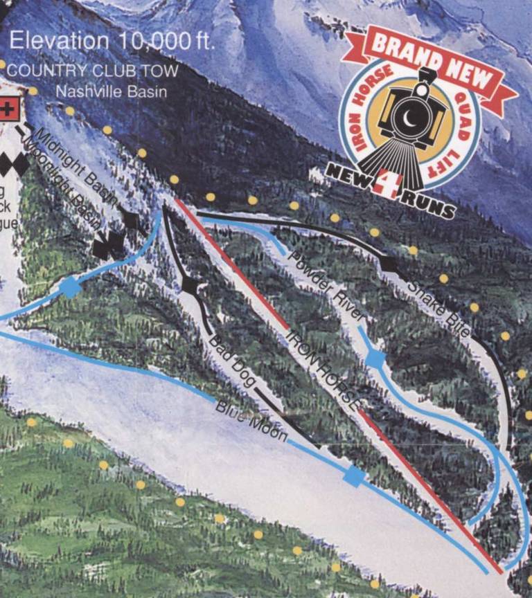 Map of the Iron Horse lift line