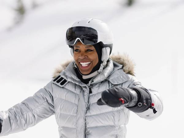 Carolyn Stempler in ski gear