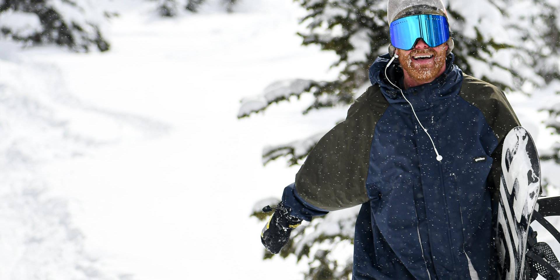 Happy snowboarder at Brighton Resort