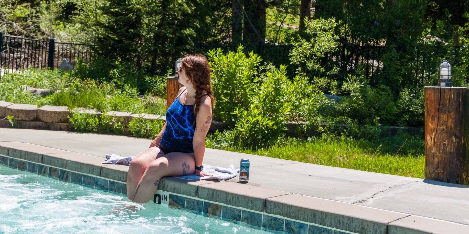 Hot tub at the Brighton Lodge in Utah