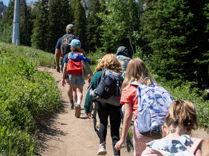 Kids hiking in Brighton kids summer camp