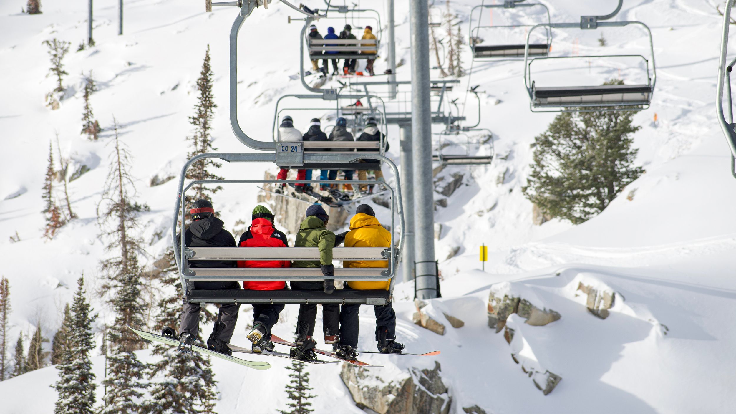 Scenic view of Brighton Resort chairlifts