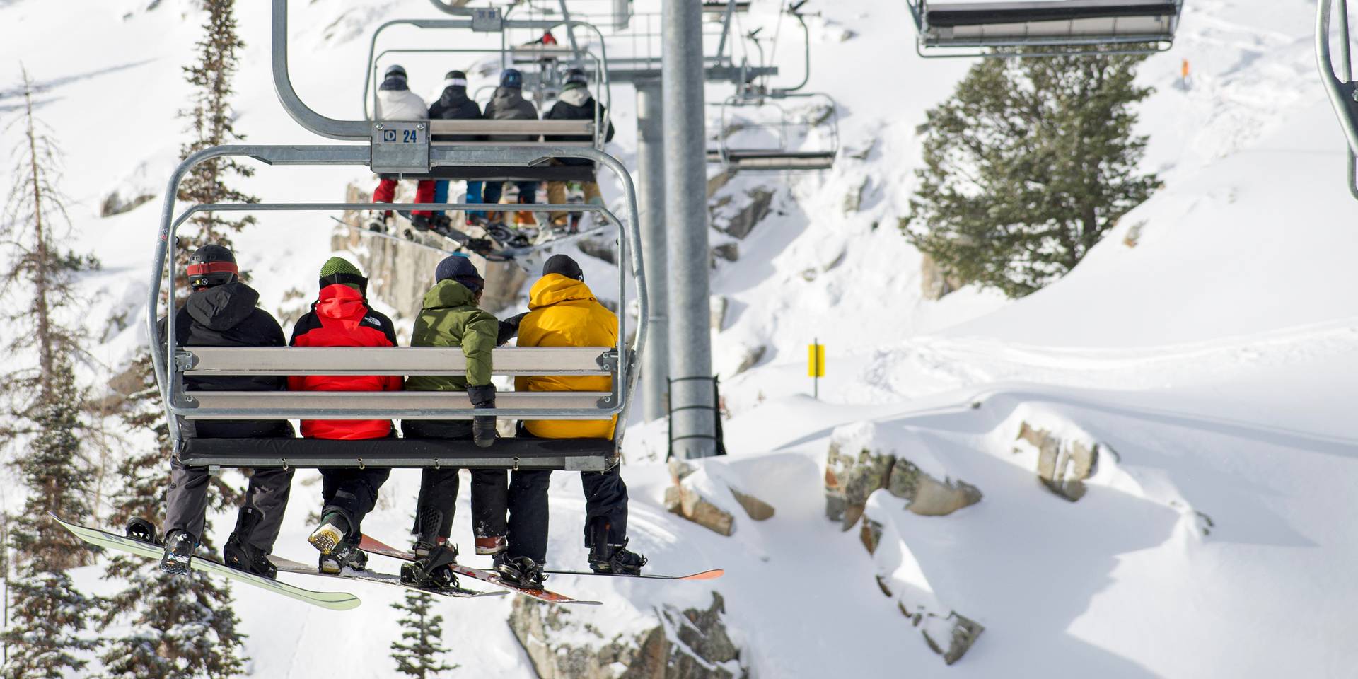 Scenic view of Brighton Resort chairlifts