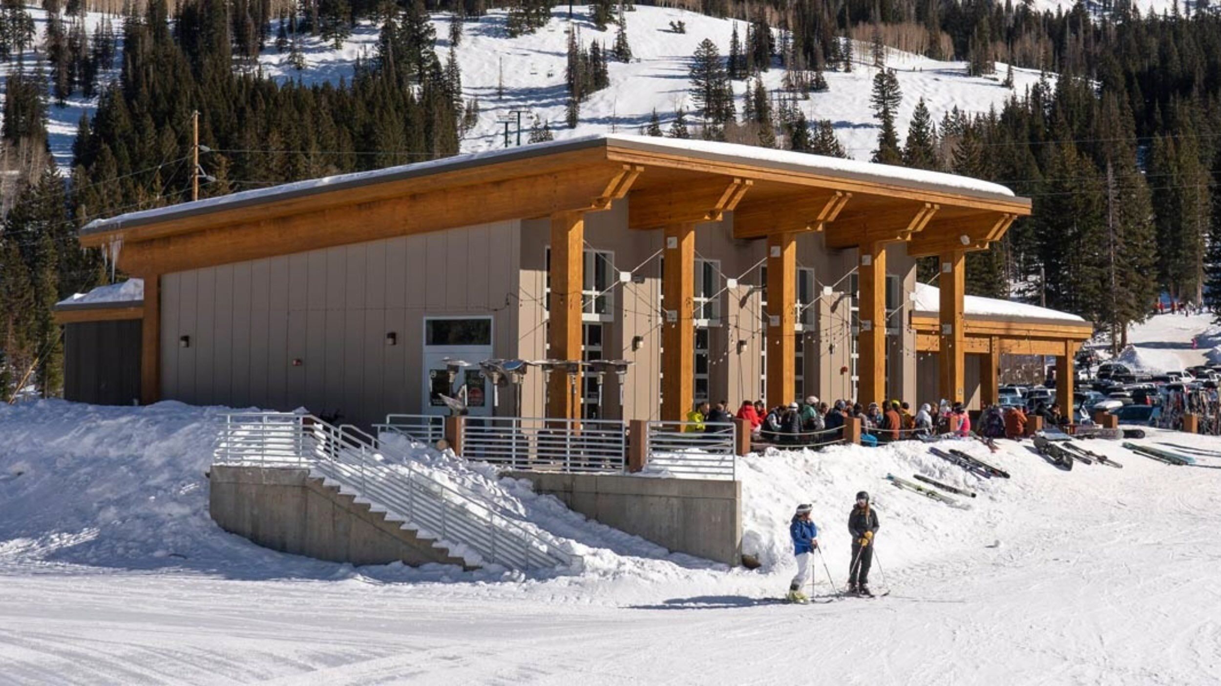 Milly Chalet in the winter time at Brighton Ski Resort