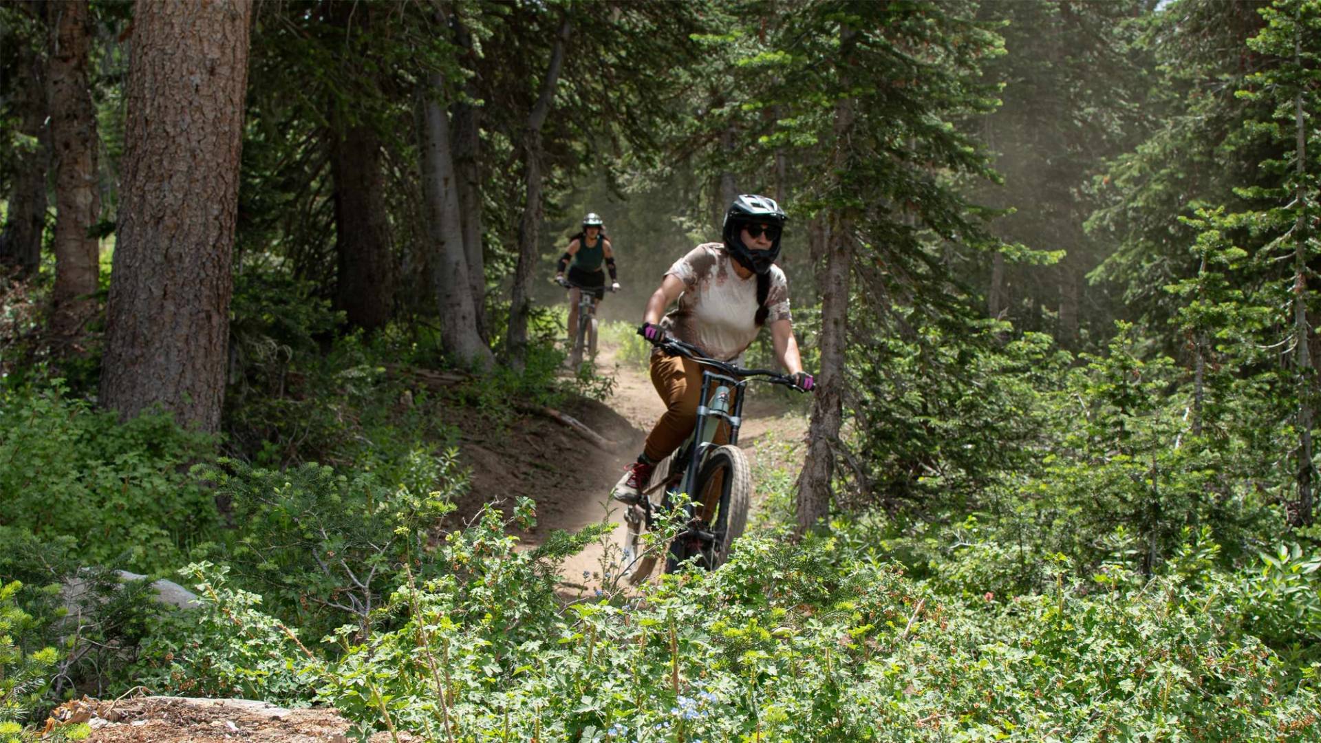 Mountain bikers at Brighton Resort