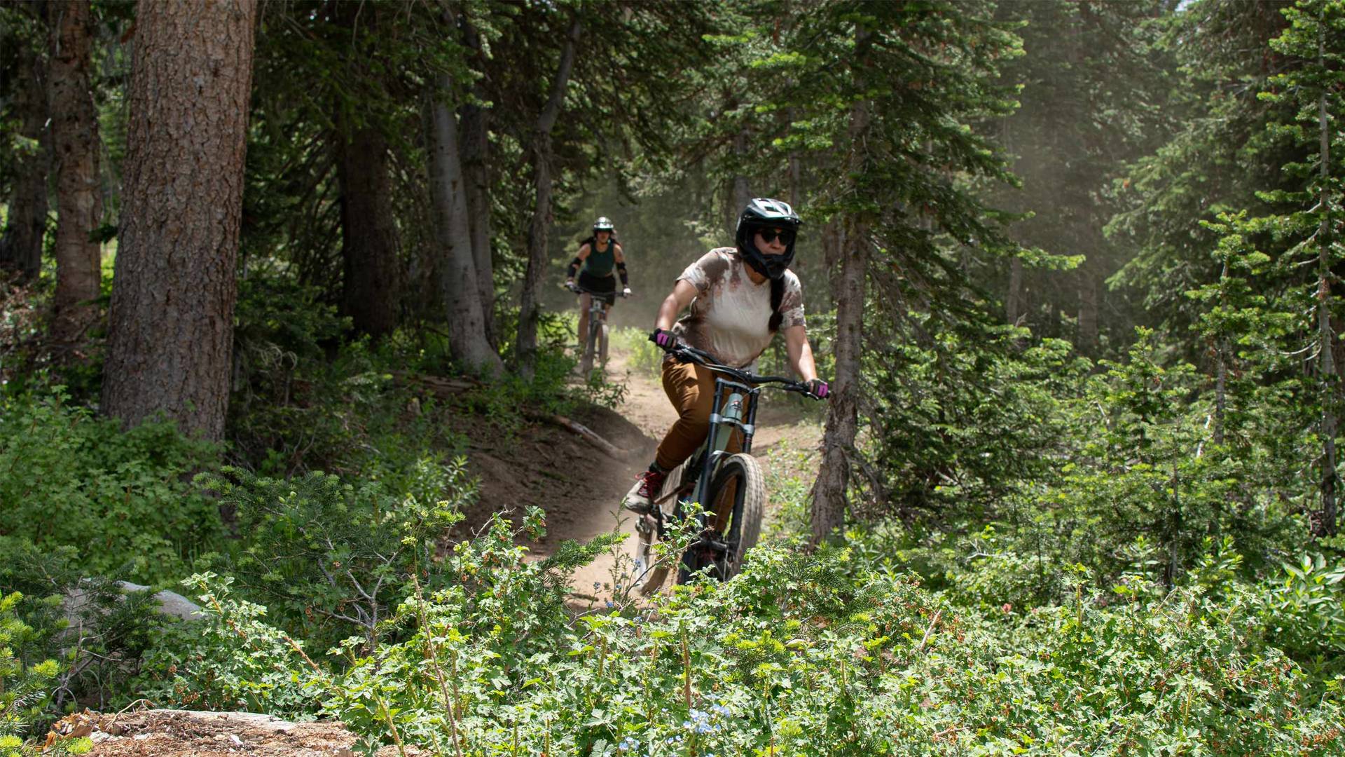 Mountain bikers at Brighton Resort