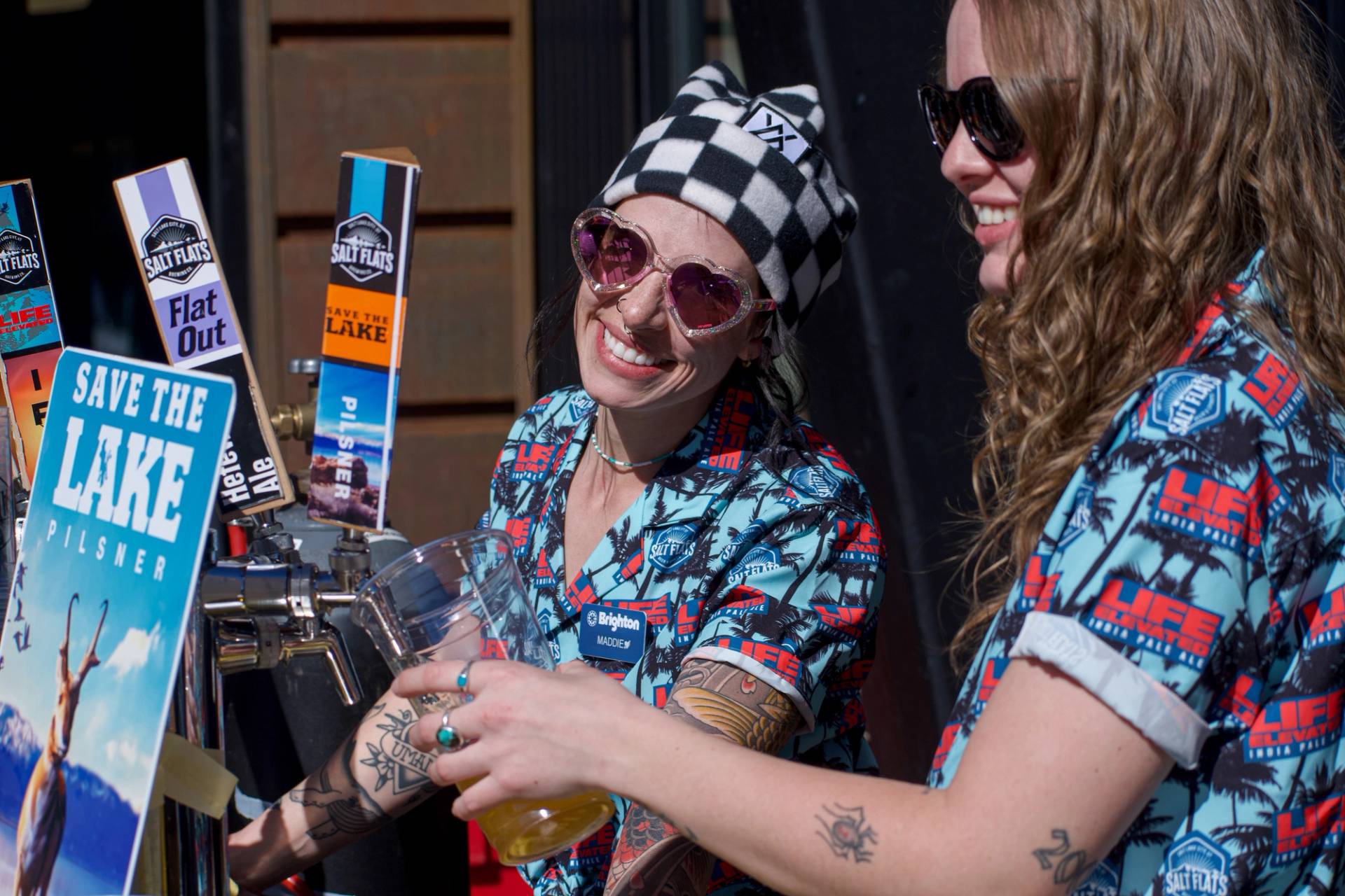 Brighton Snowy Apres Party Bartenders Smile Beers