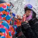 Couple eating at Snake Creek Lodge