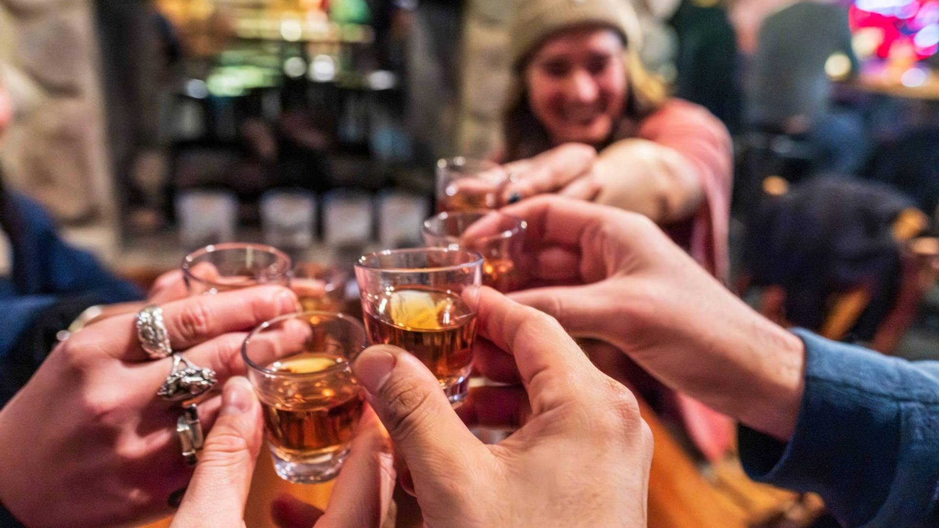 Cheers with friends at Molly Green's at Brighton Resort