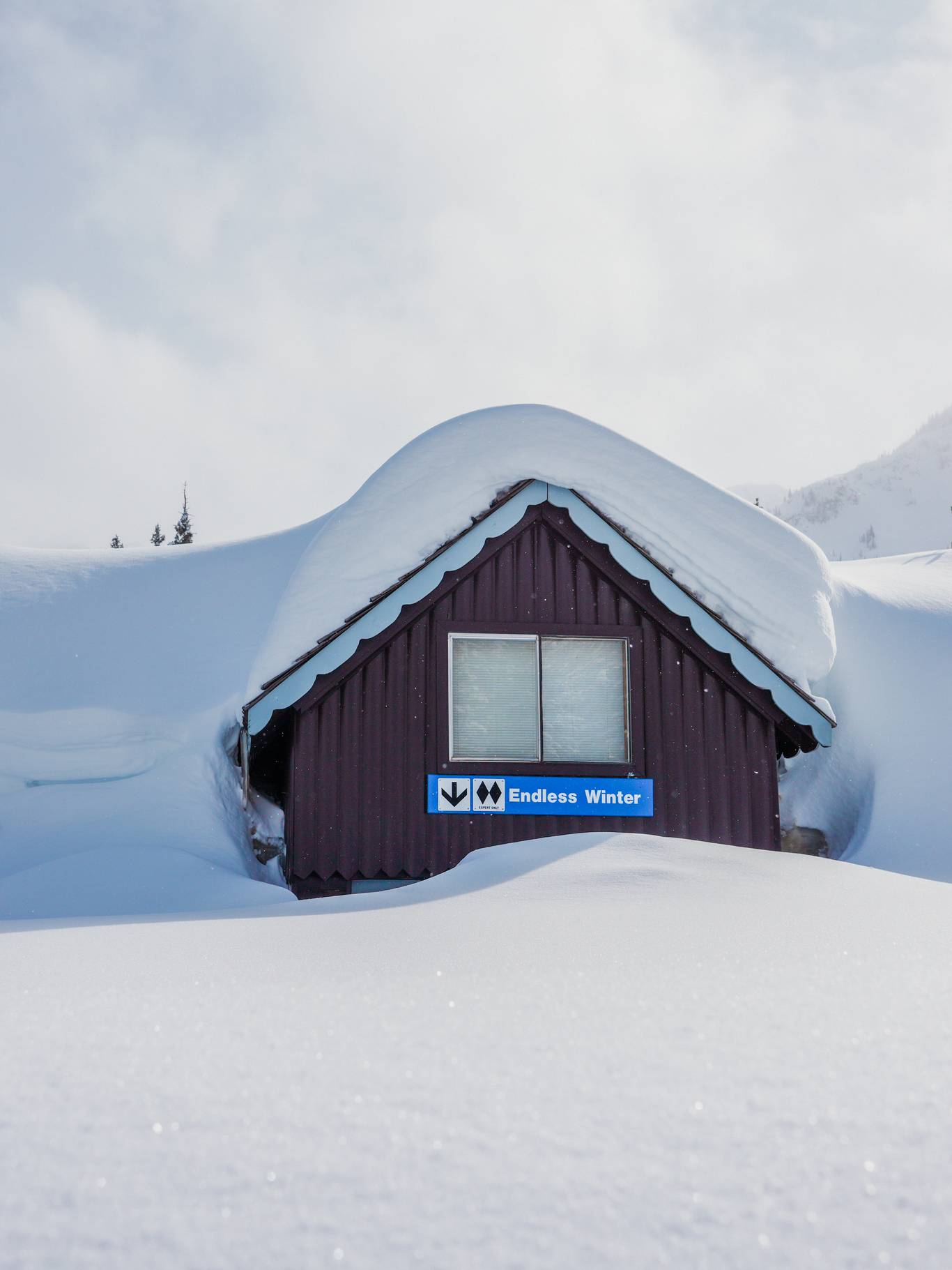 Snow cover at a Brighton cabin