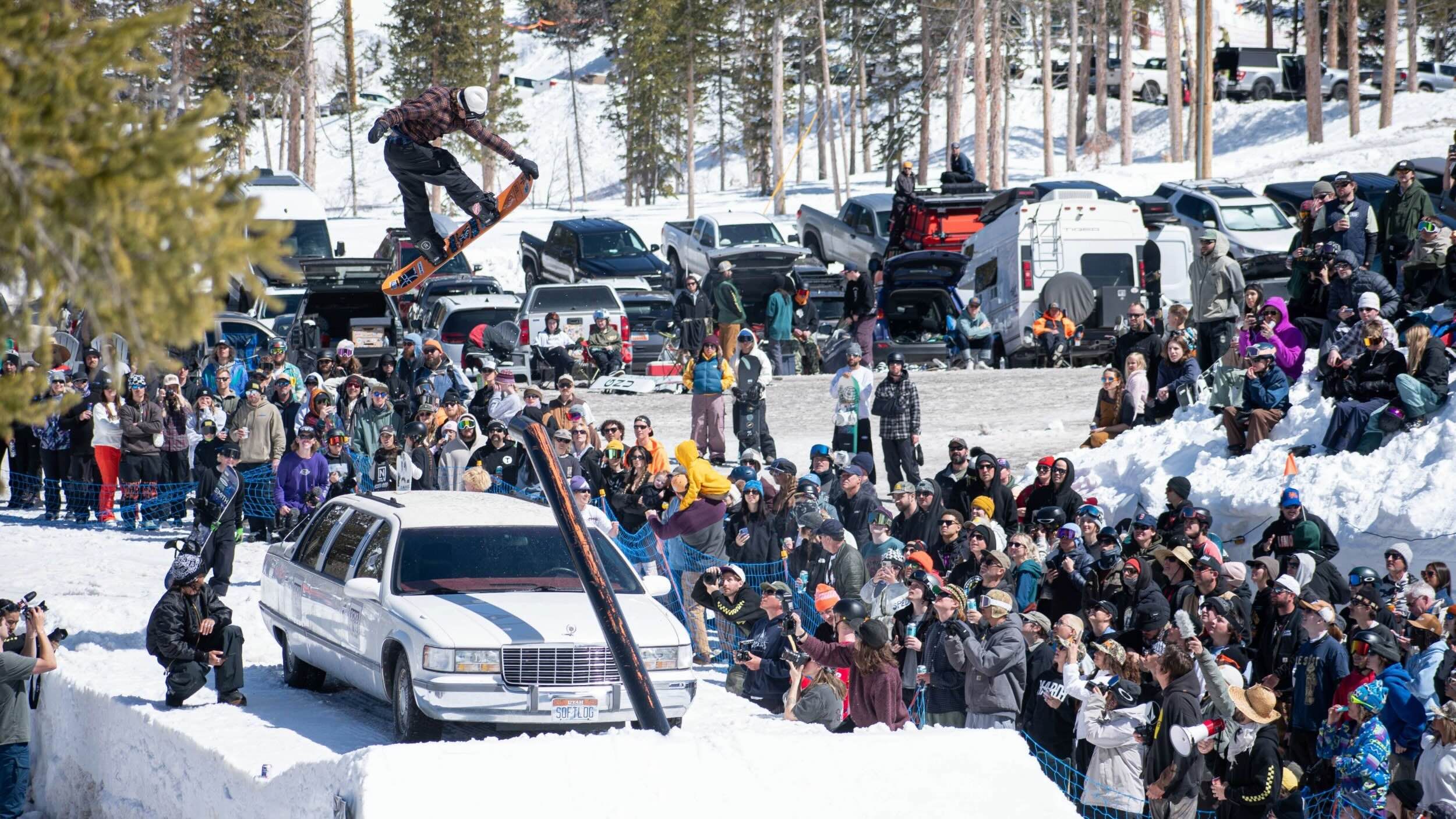 Snowboarder at The Bomb Hole Cup