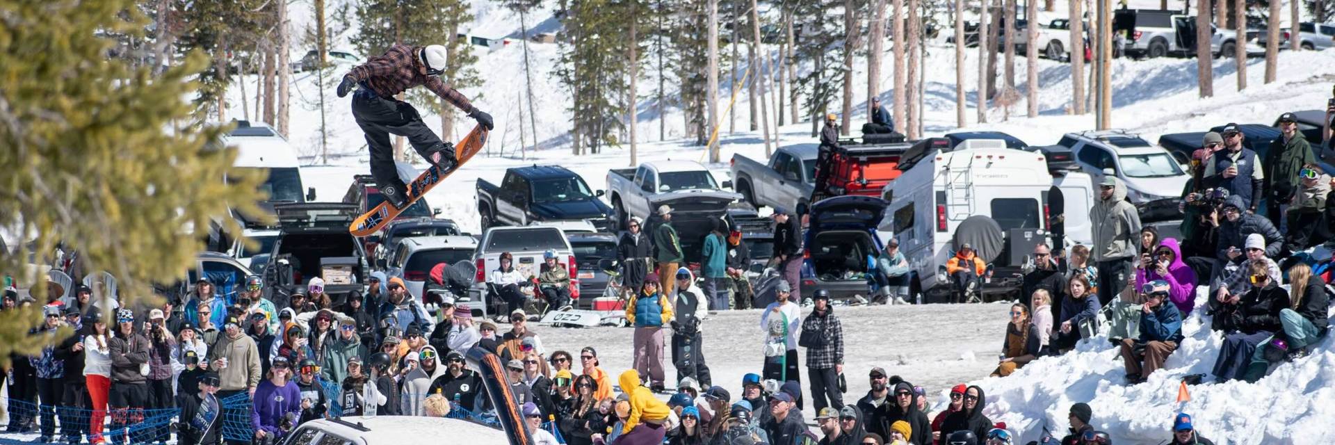 Snowboarder at The Bomb Hole Cup