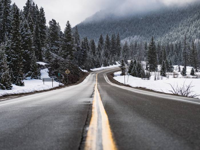 Road up the Big Cottonwood Canyon