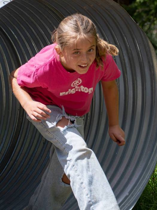 Kid finishing the Majestic Scramble at Brighton Resort