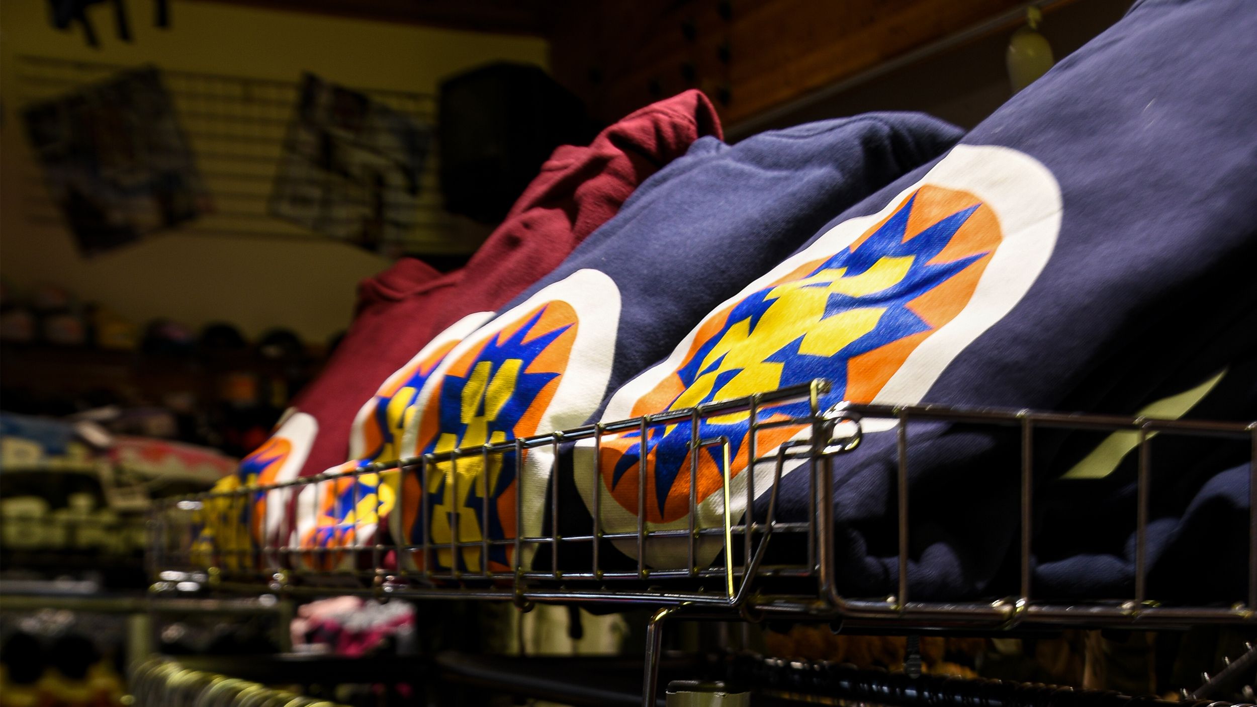 Hoodies for sale at the Brighton Mountain Sports store