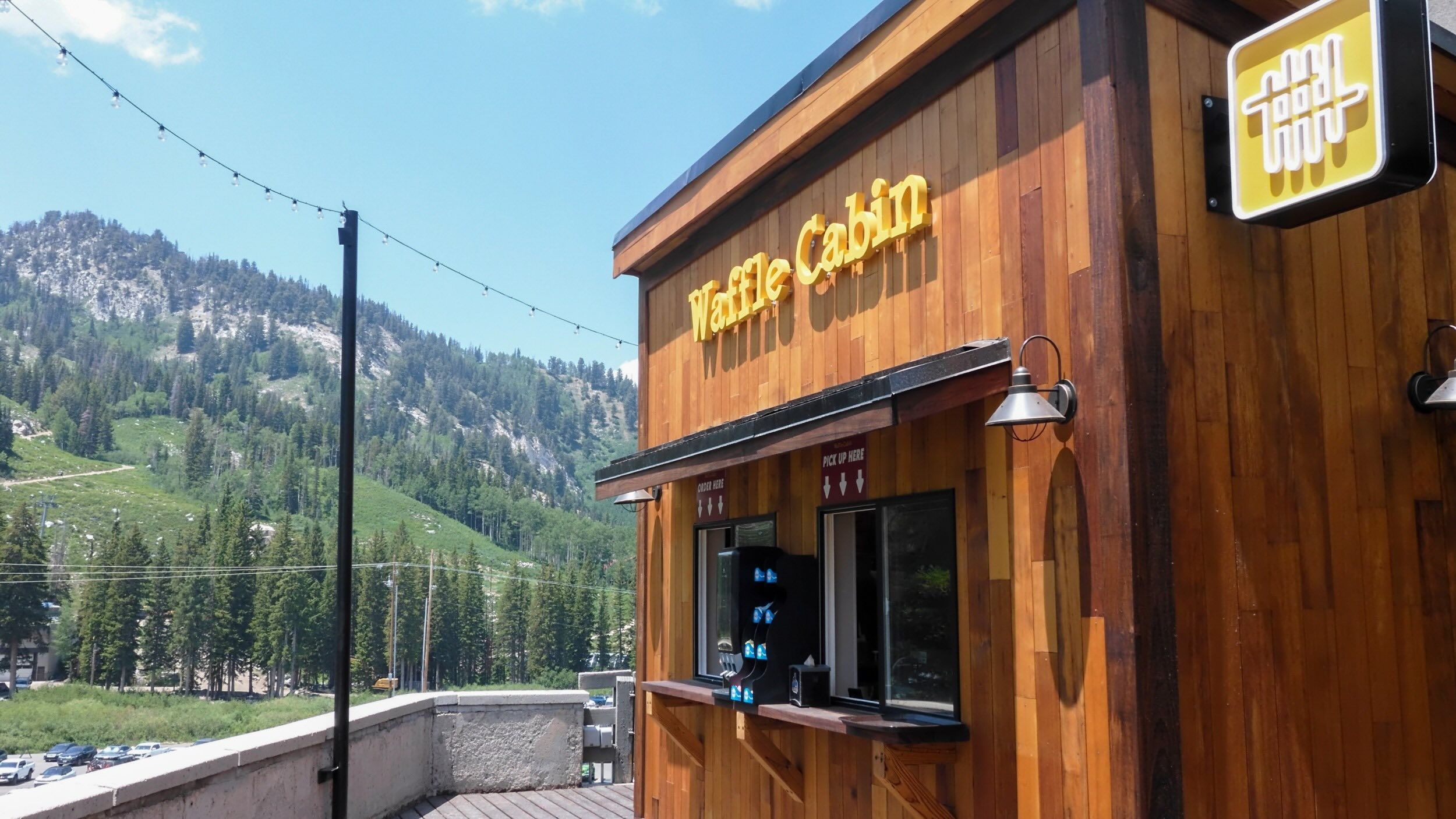 The Waffle Cabin at Brighton Resort during the summer