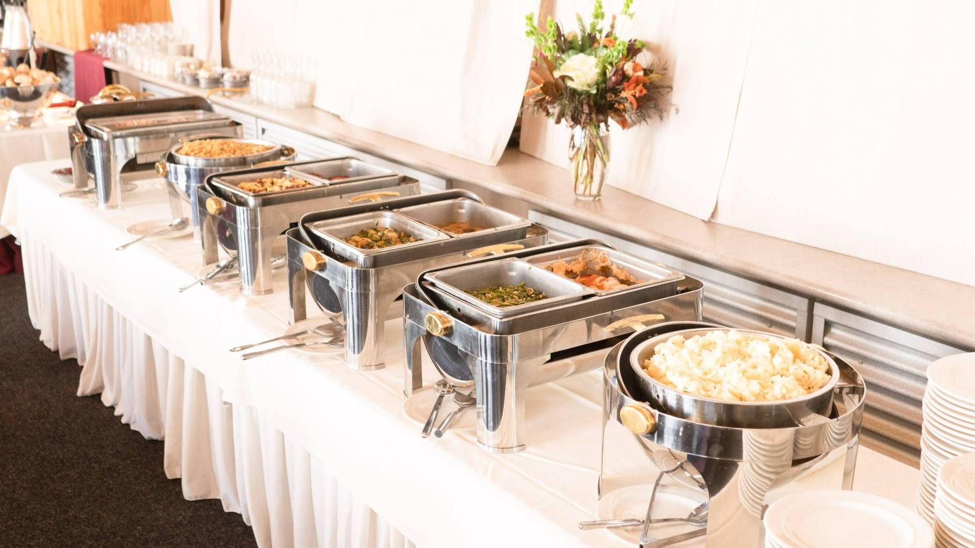 Buffet style dinner at the Milly Chalet for Thanksgiving dinner