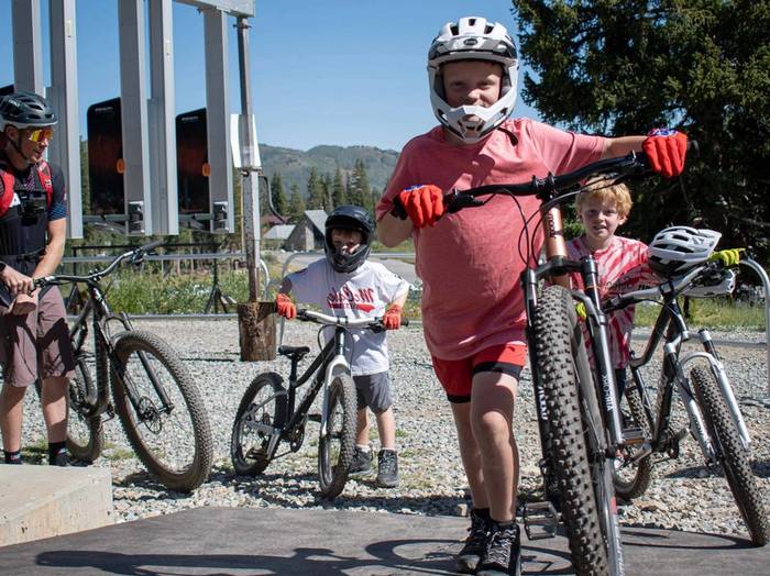 Mountain bikers at Brighton Ski Resort