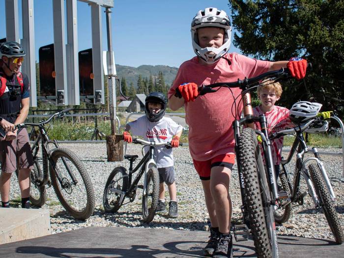 Mountain bikers at Brighton Ski Resort