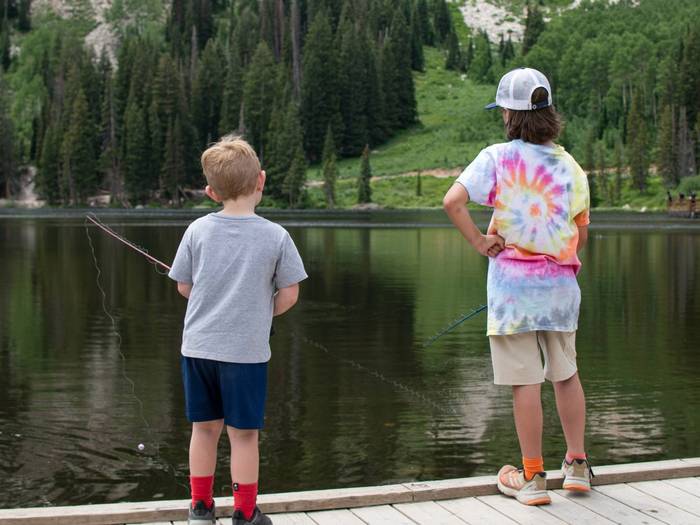Brighton summer camp kids fishing