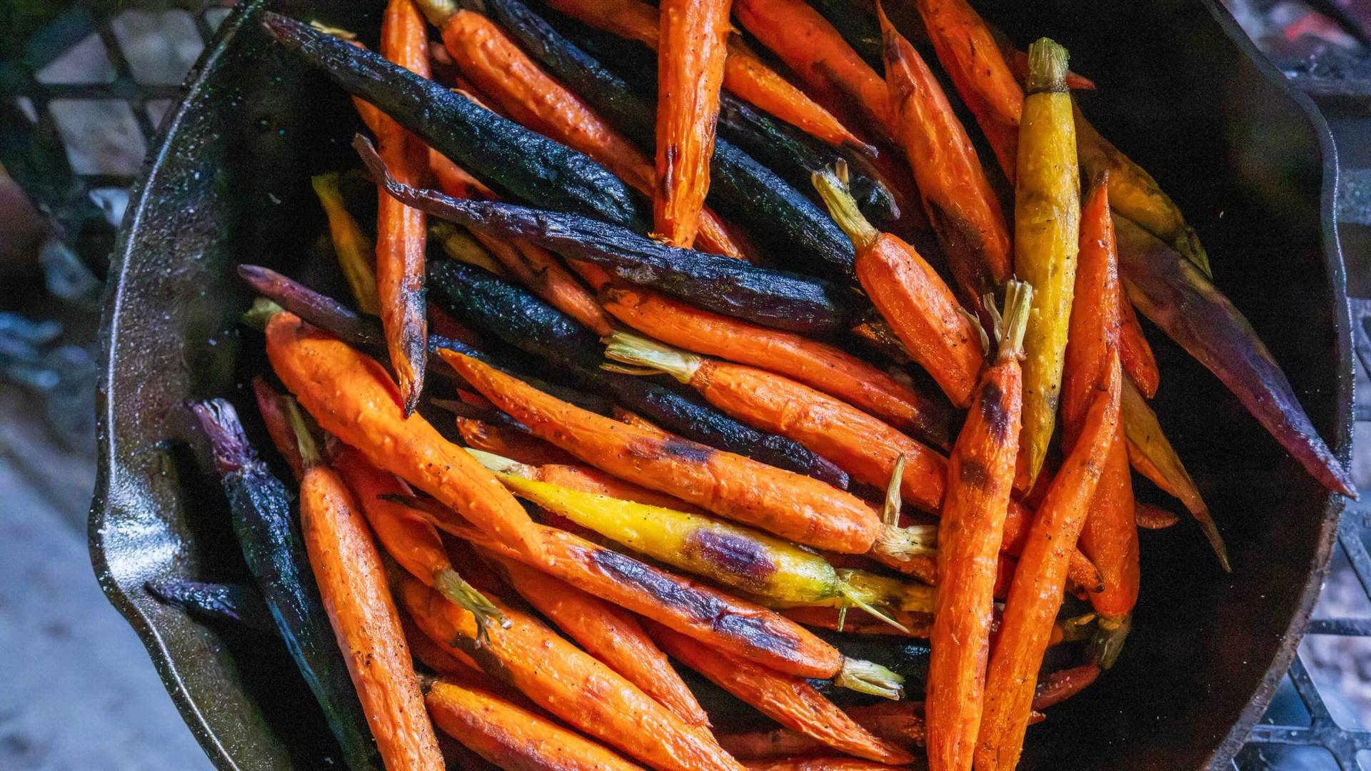 Grilled carrots at the Cooking in the Cottonwoods at Brighton Resort in the summer