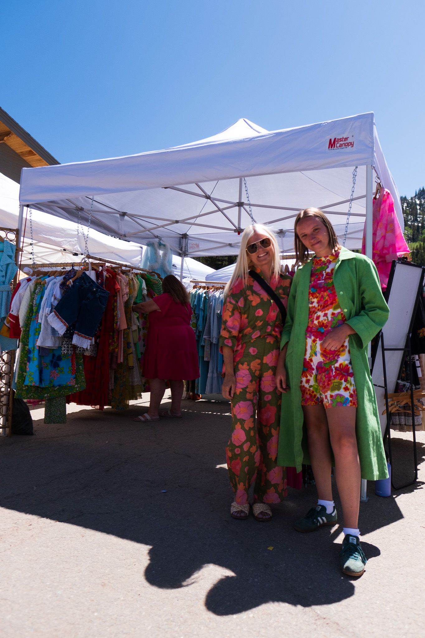 Vender with her mom at the BCC Flea Market