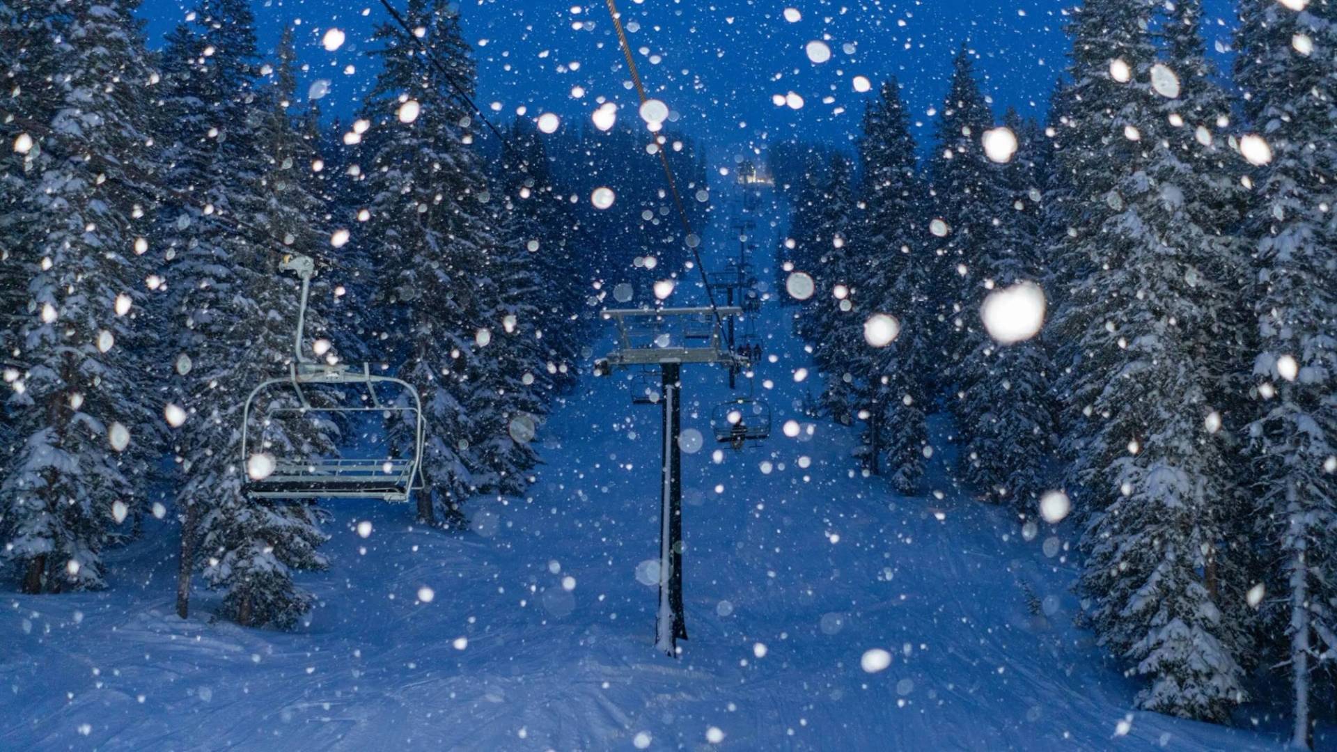 Opening night riding at Brighton Resort