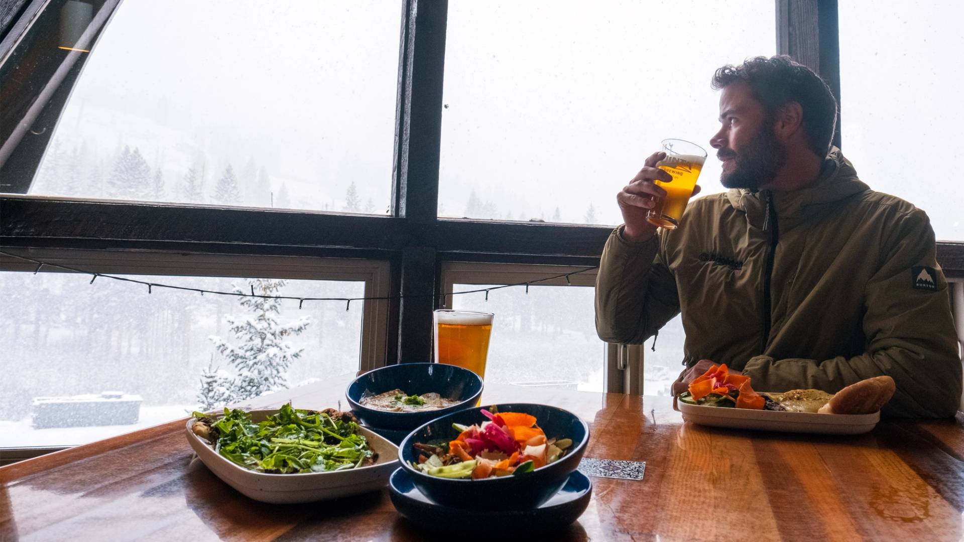 Lunch with drinks at Molly Greens at Brighton Ski Resort